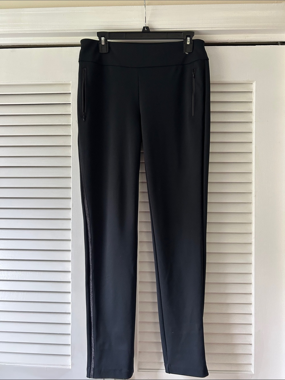 Tail Black Ponte Zip-Trim Jogger Pants